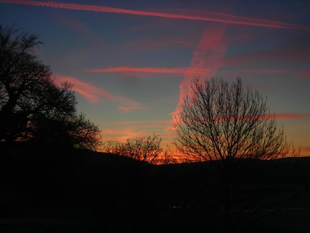 Photo of the sunset from the house